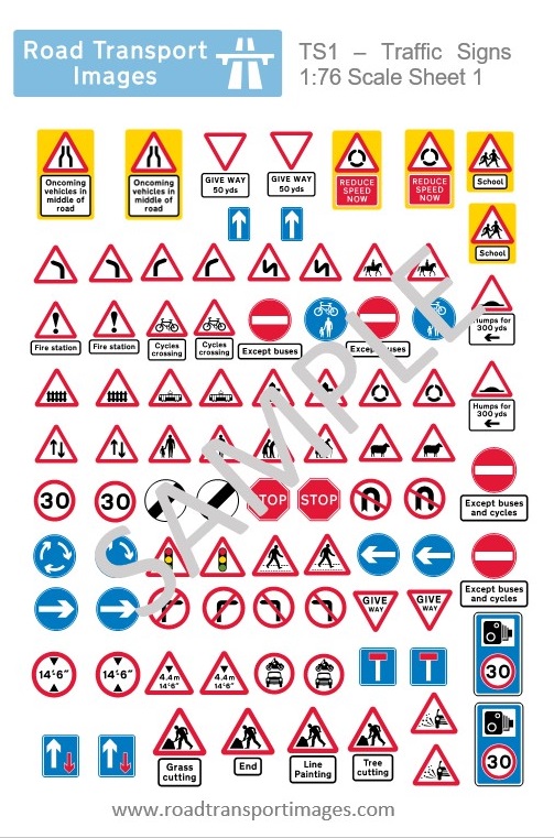 Warning Signs Pack - Road Transport Images